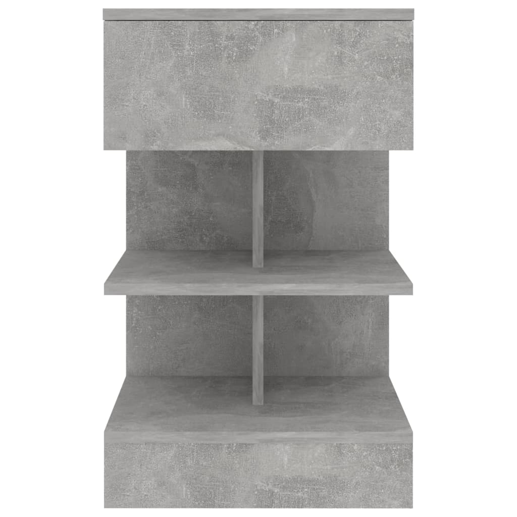 808657 vidaXL Bedside Cabinets 2 pcs Concrete Grey 40x35x65 cm