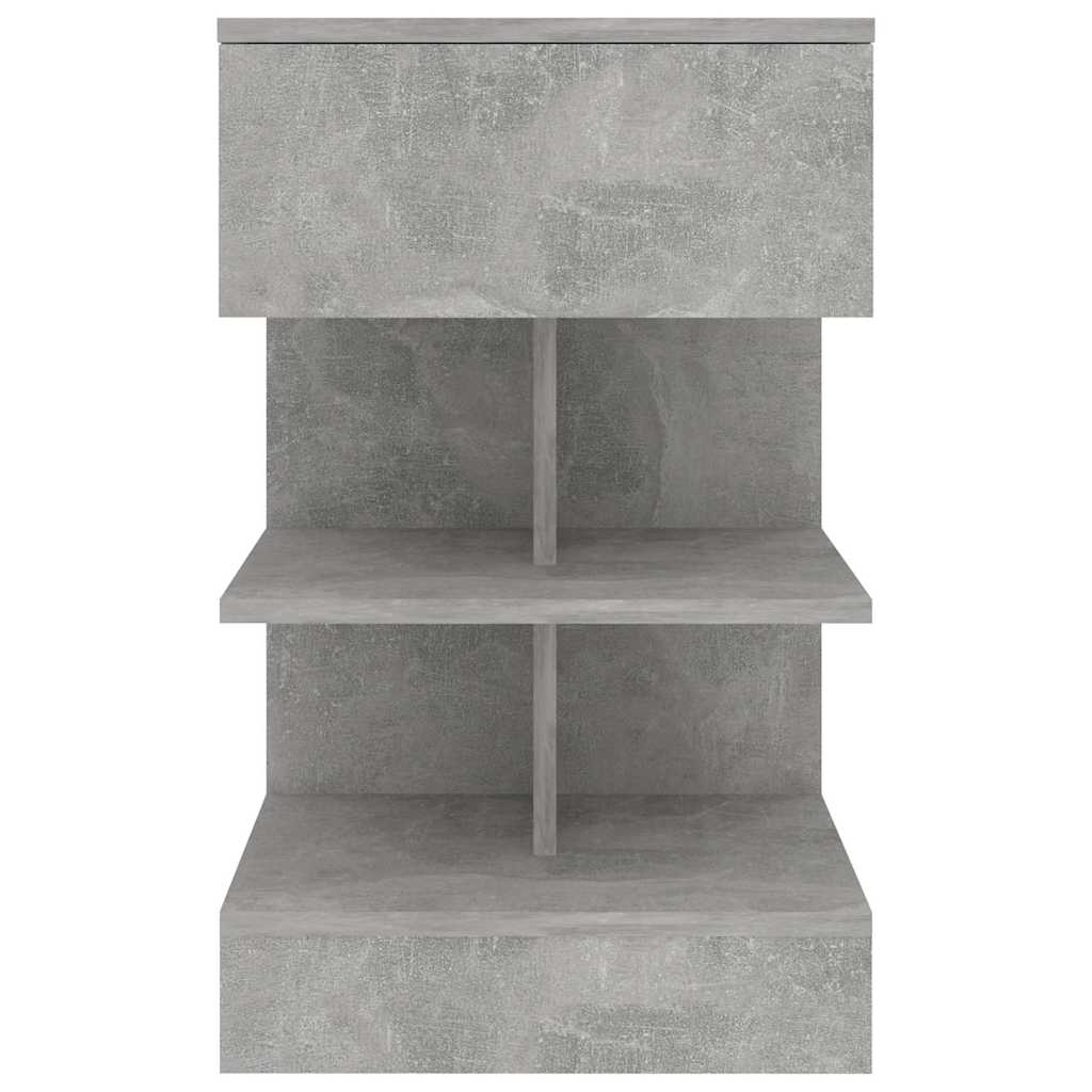 808657 vidaXL Bedside Cabinets 2 pcs Concrete Grey 40x35x65 cm