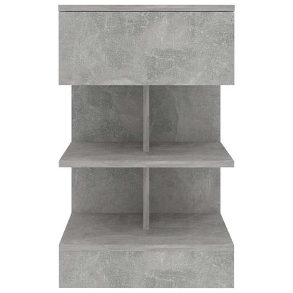 808657 vidaXL Bedside Cabinets 2 pcs Concrete Grey 40x35x65 cm