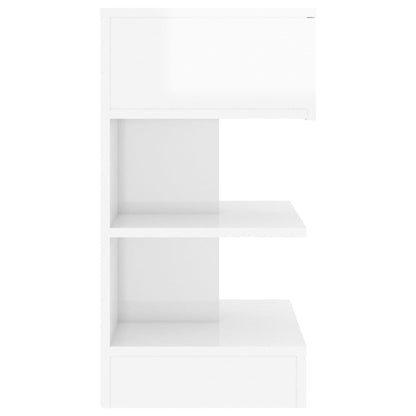 vidaXL Bedside Cabinets 2 pcs High Gloss White 40x35x65 cm