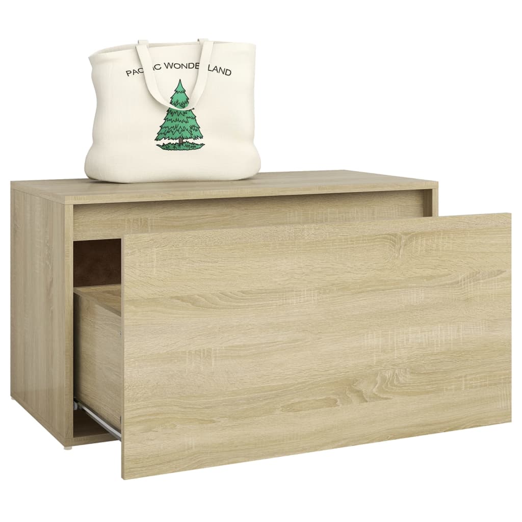 vidaXL Bench | Sonoma oak | Engineered wood | 80x40x45 cm | Entryway Bench
