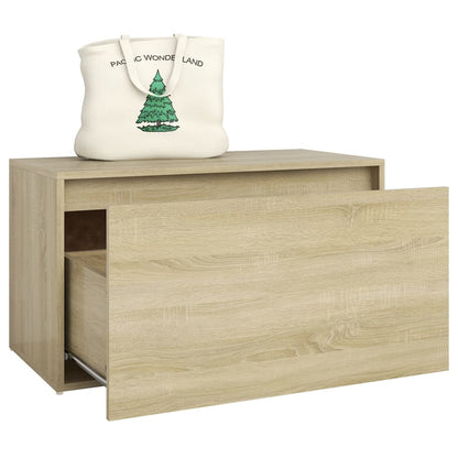 vidaXL Bench | Sonoma oak | Engineered wood | 80x40x45 cm | Entryway Bench