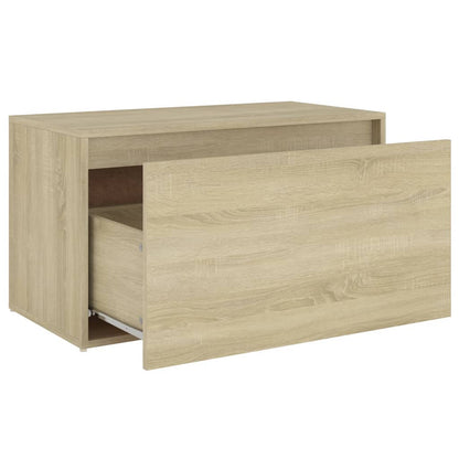 vidaXL Bench | Sonoma oak | Engineered wood | 80x40x45 cm | Entryway Bench