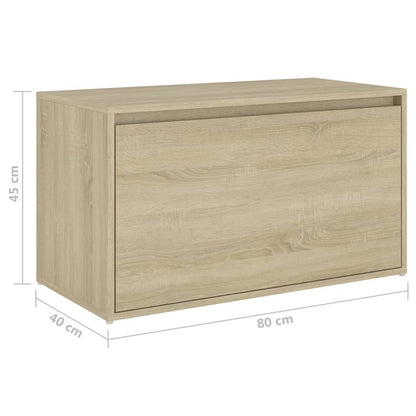 vidaXL Bench | Sonoma oak | Engineered wood | 80x40x45 cm | Entryway Bench