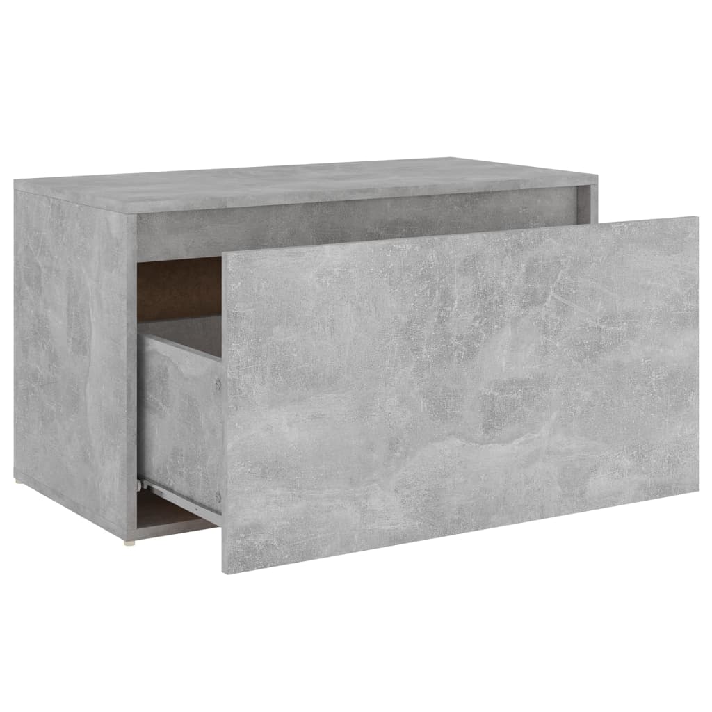 vidaXL Bench | Concrete Grey | Engineered Wood | Compact | Entryway Bench