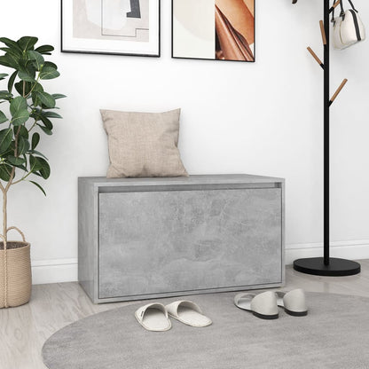 vidaXL Bench | Concrete Grey | Engineered Wood | Compact | Entryway Bench