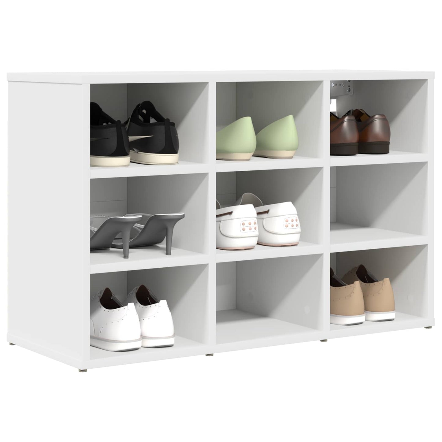 vidaXL Shoe Cabinet 77.5 x 30 x 51 cm Engineered Wood White