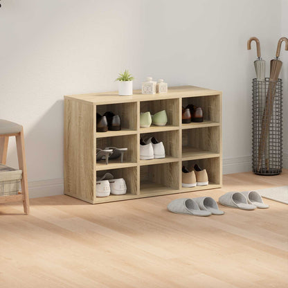 vidaXL Shoe Cabinet 77.5 x 30 x 51 cm Engineered Wood Sonoma Oak