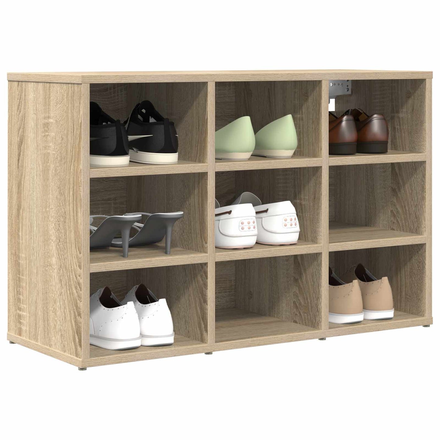 vidaXL Shoe Cabinet 77.5 x 30 x 51 cm Engineered Wood Sonoma Oak