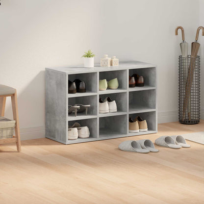 vidaXL Shoe Cabinet 77.5 x 30 x 51 cm Engineered Wood Concrete grey