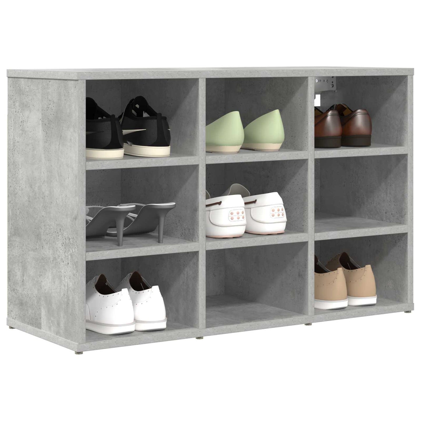vidaXL Shoe Cabinet 77.5 x 30 x 51 cm Engineered Wood Concrete grey