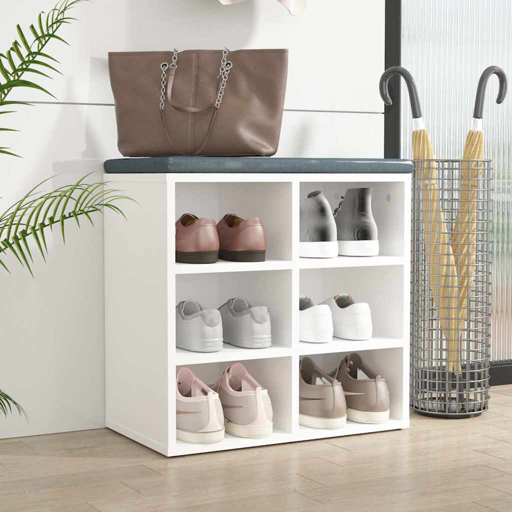 vidaXL Shoe Cabinet White 52,5x30x50 cm