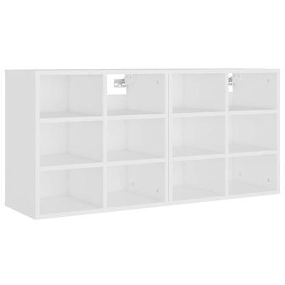 vidaXL Shoe Cabinets 2 pcs White 52,5x30x50 cm