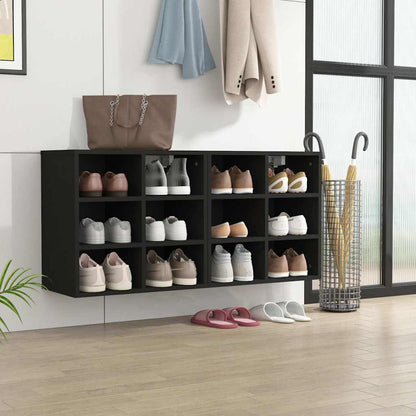 vidaXL Shoe Cabinets 2 pcs Black 52,5x30x50 cm