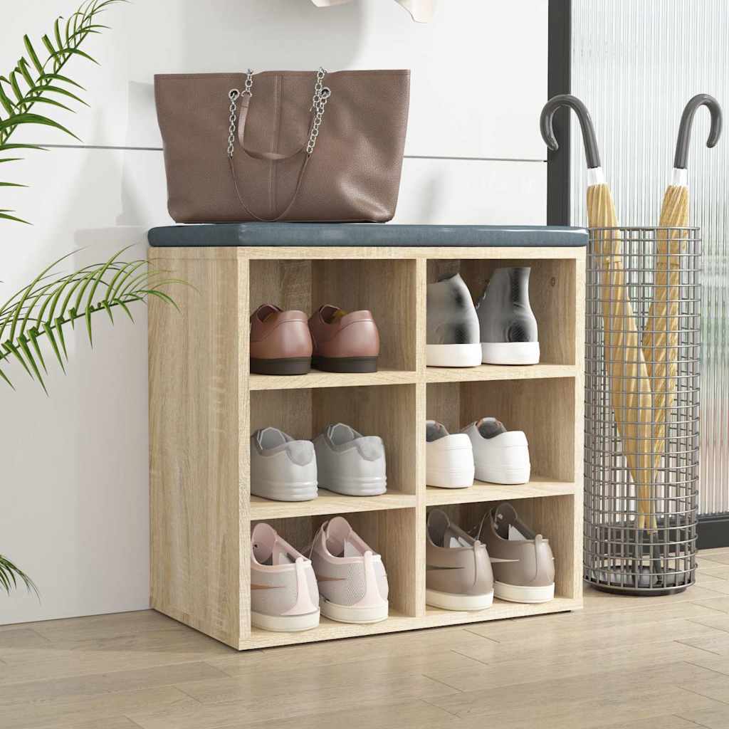 vidaXL Shoe Cabinet Sonoma Oak 52,5x30x50 cm