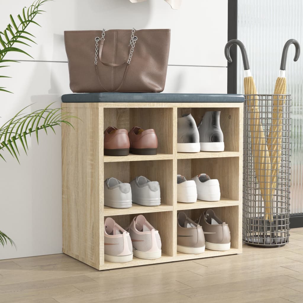 vidaXL Shoe Cabinet Sonoma Oak 52,5x30x50 cm