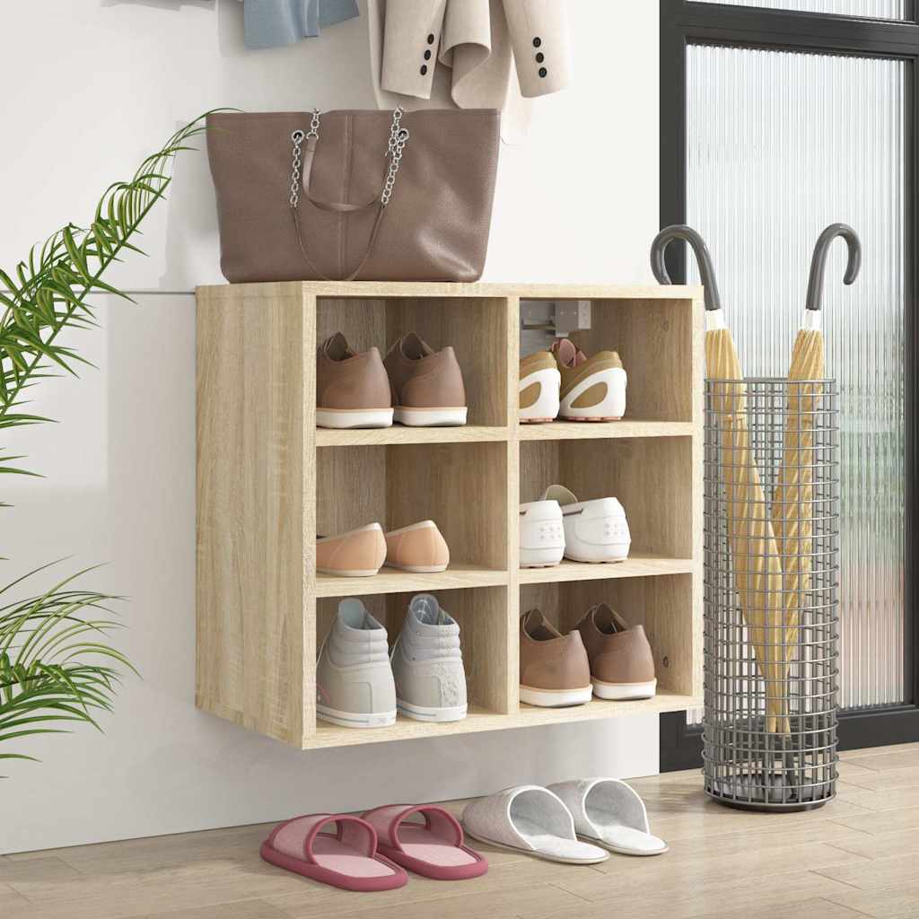 vidaXL Shoe Cabinet Sonoma Oak 52,5x30x50 cm