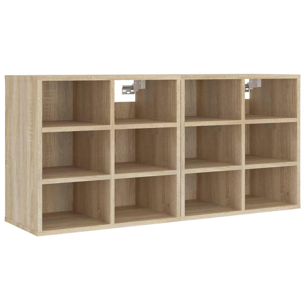vidaXL Shoe Cabinets 2 pcs Sonoma Oak 52,5x30x50 cm