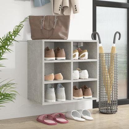vidaXL Shoe Cabinet Concrete Grey 52,5x30x50 cm