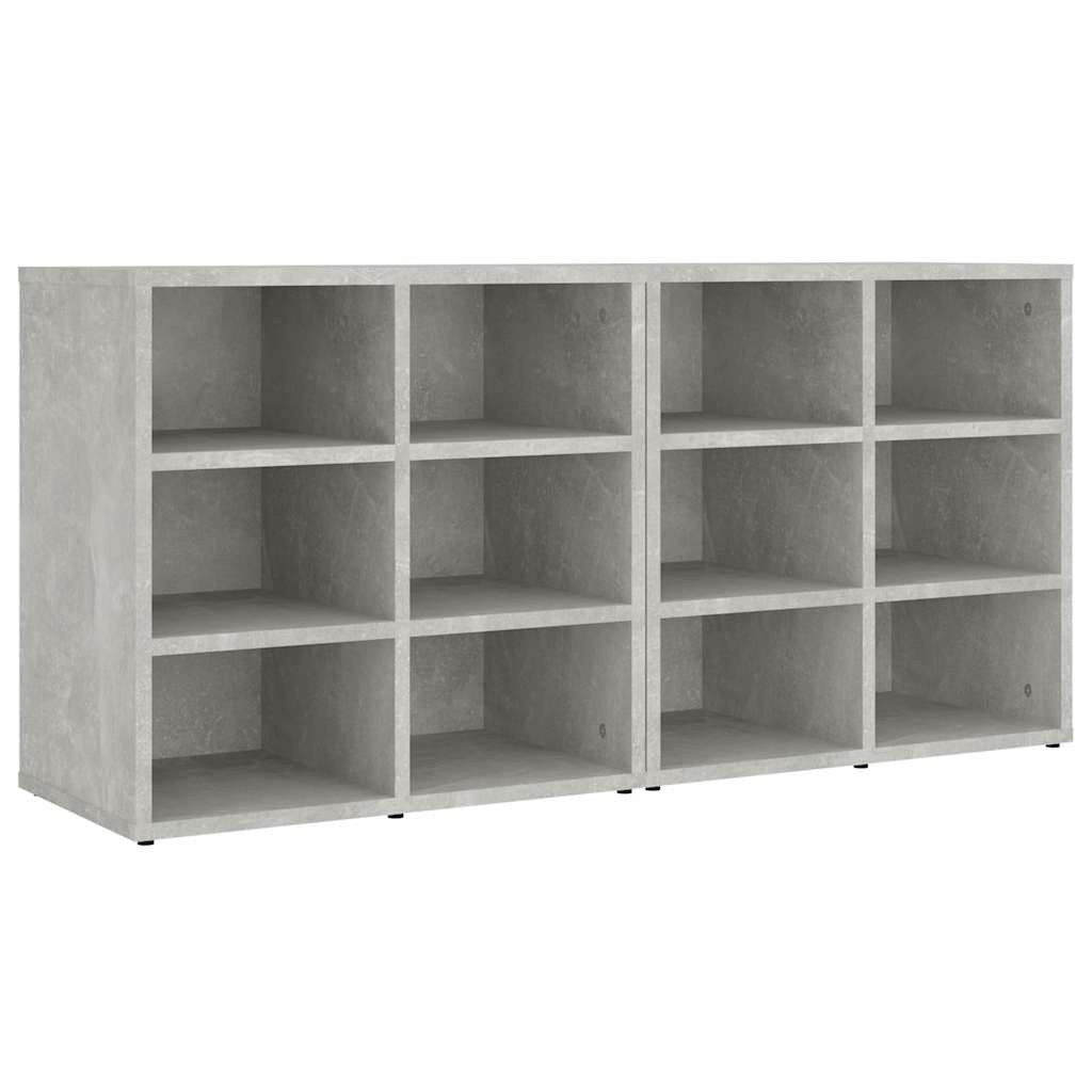 vidaXL Shoe Cabinets 2 pcs Concrete Grey 52,5x30x50 cm