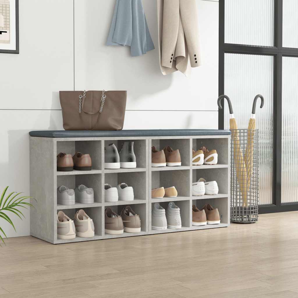 vidaXL Shoe Cabinets 2 pcs Concrete Grey 52,5x30x50 cm