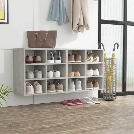 vidaXL Shoe Cabinets 2 pcs Concrete Grey 52,5x30x50 cm