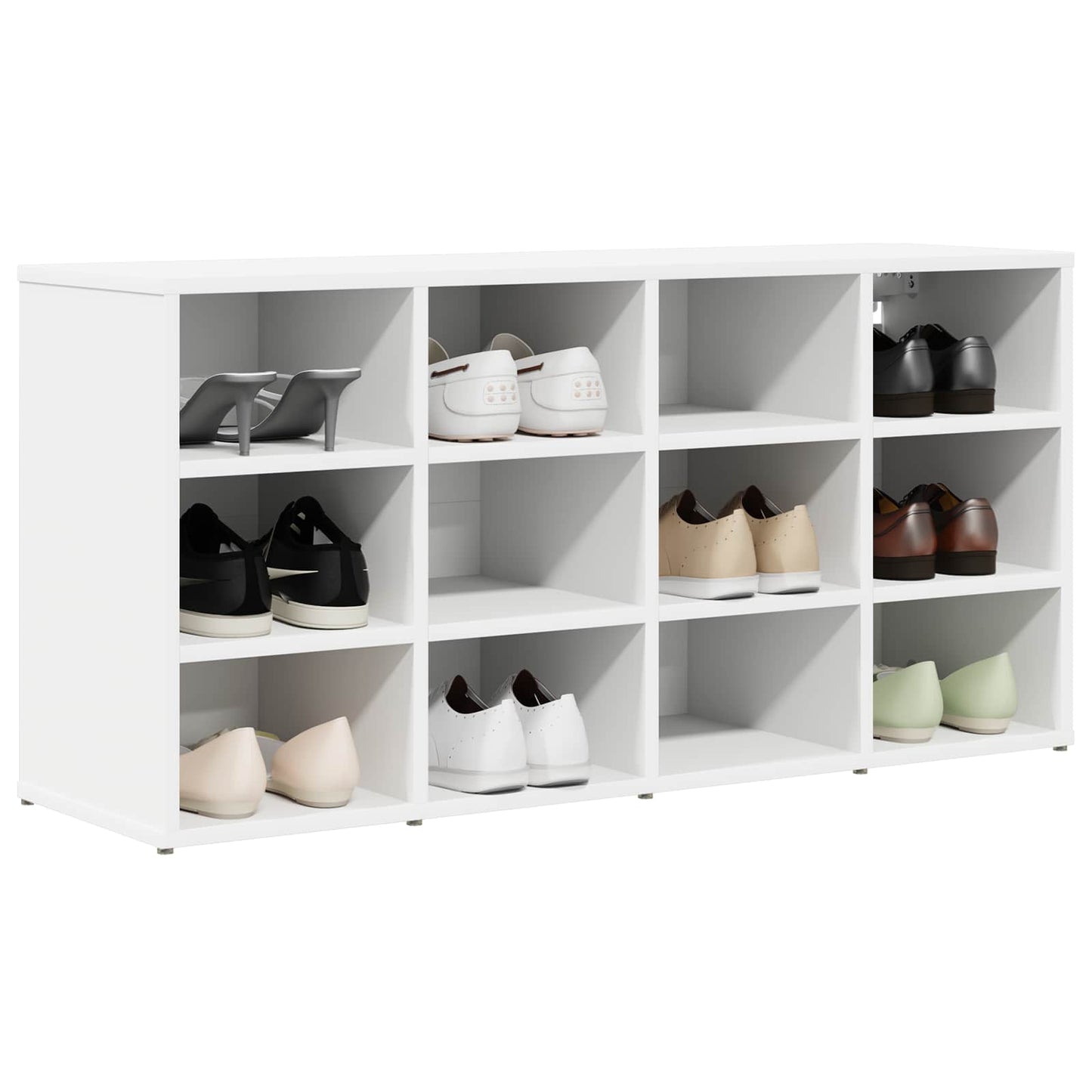 vidaXL Shoe Cabinet 103 x 30 x 51 cm Engineered Wood White