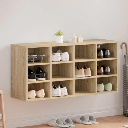 vidaXL Shoe Cabinet 103 x 30 x 51 cm Engineered Wood Sonoma Oak