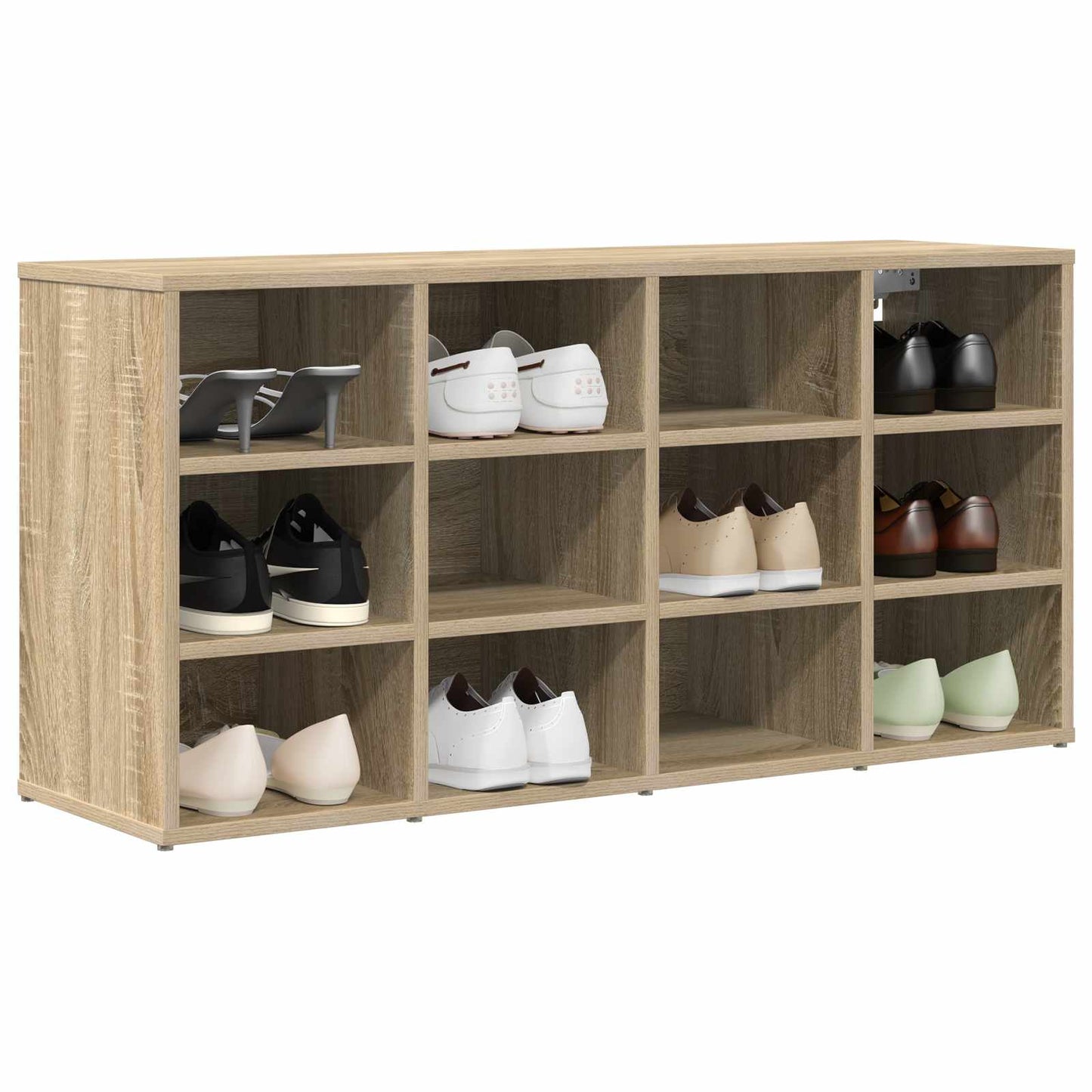 vidaXL Shoe Cabinet 103 x 30 x 51 cm Engineered Wood Sonoma Oak