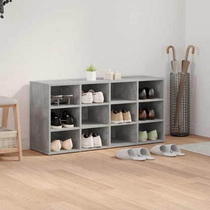 vidaXL Shoe Cabinet 103 x 30 x 51 cm Engineered Wood Concrete grey