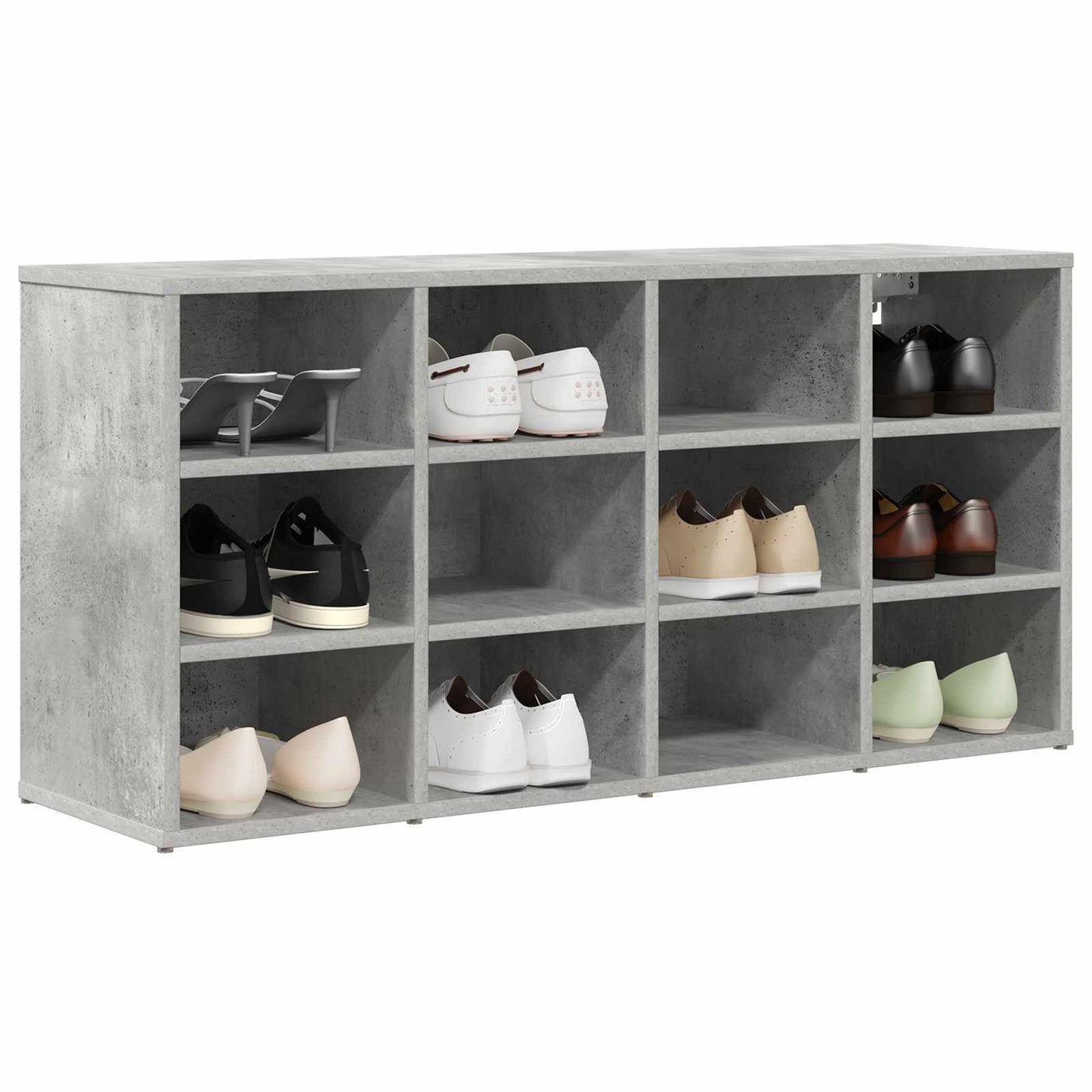 vidaXL Shoe Cabinet 103 x 30 x 51 cm Engineered Wood Concrete grey