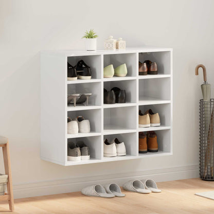 vidaXL Shoe Cabinet 77.5 x 30 x 67 cm Engineered Wood White