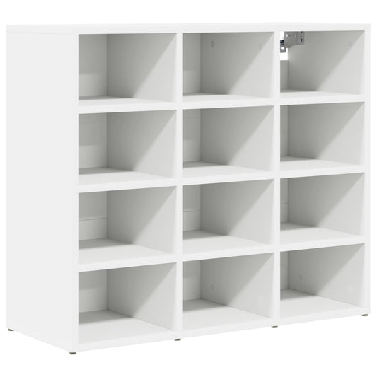 vidaXL Shoe Cabinet 77.5 x 30 x 67 cm Engineered Wood White