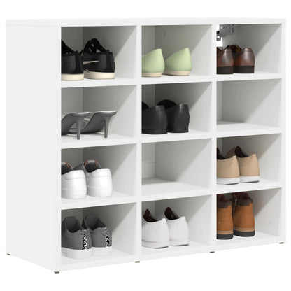 vidaXL Shoe Cabinet 77.5 x 30 x 67 cm Engineered Wood White