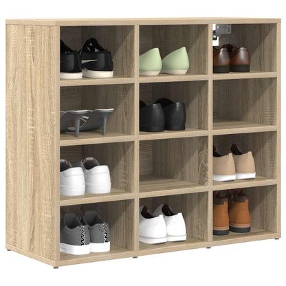 vidaXL Shoe Cabinet 77.5 x 30 x 67 cm Engineered Wood Sonoma Oak