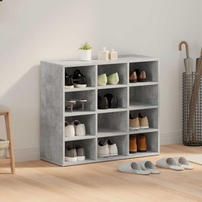 vidaXL Shoe Cabinet 77.5 x 30 x 67 cm Engineered Wood Concrete grey