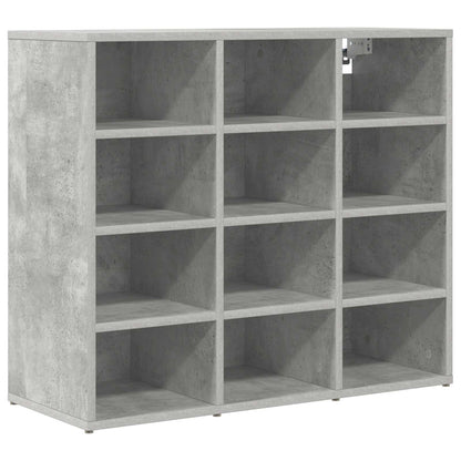 vidaXL Shoe Cabinet 77.5 x 30 x 67 cm Engineered Wood Concrete grey