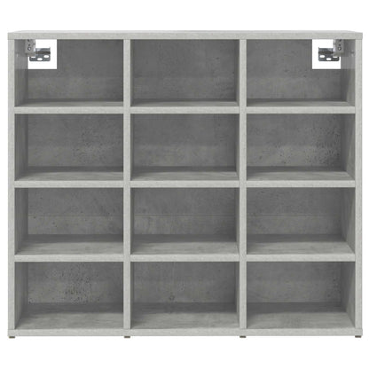 vidaXL Shoe Cabinet 77.5 x 30 x 67 cm Engineered Wood Concrete grey