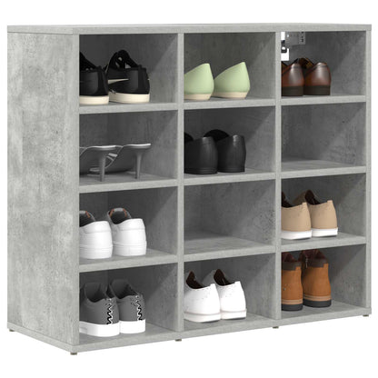 vidaXL Shoe Cabinet 77.5 x 30 x 67 cm Engineered Wood Concrete grey