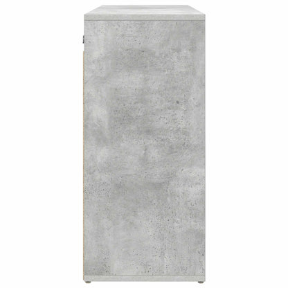 vidaXL Shoe Cabinet 77.5 x 30 x 67 cm Engineered Wood Concrete grey