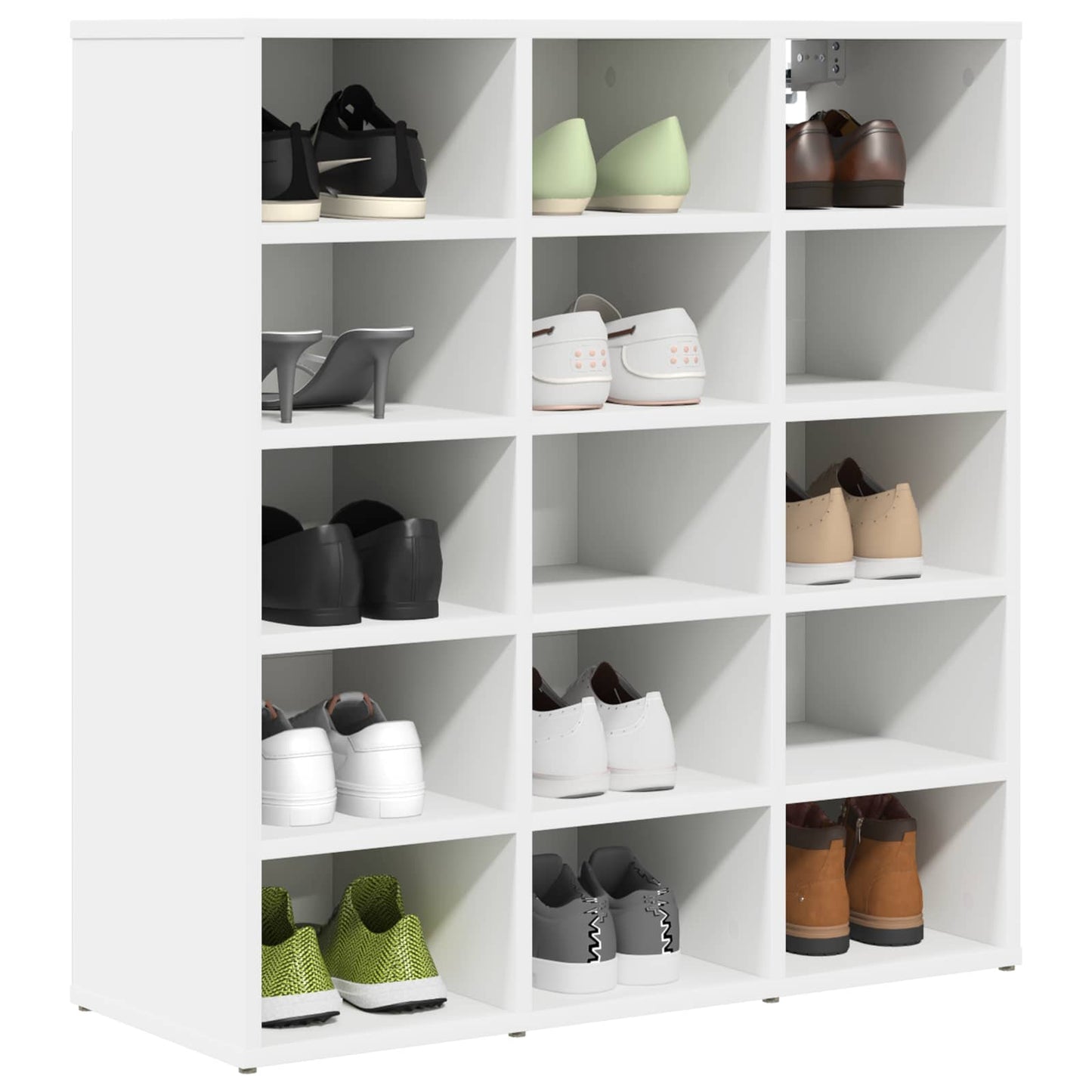 vidaXL Shoe Cabinet 77.5 x 30 x 83.5 cm Engineered Wood White