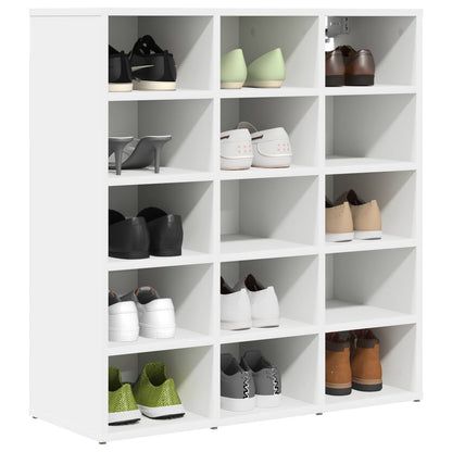 vidaXL Shoe Cabinet 77.5 x 30 x 83.5 cm Engineered Wood White