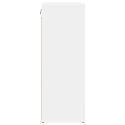vidaXL Shoe Cabinet 77.5 x 30 x 83.5 cm Engineered Wood White