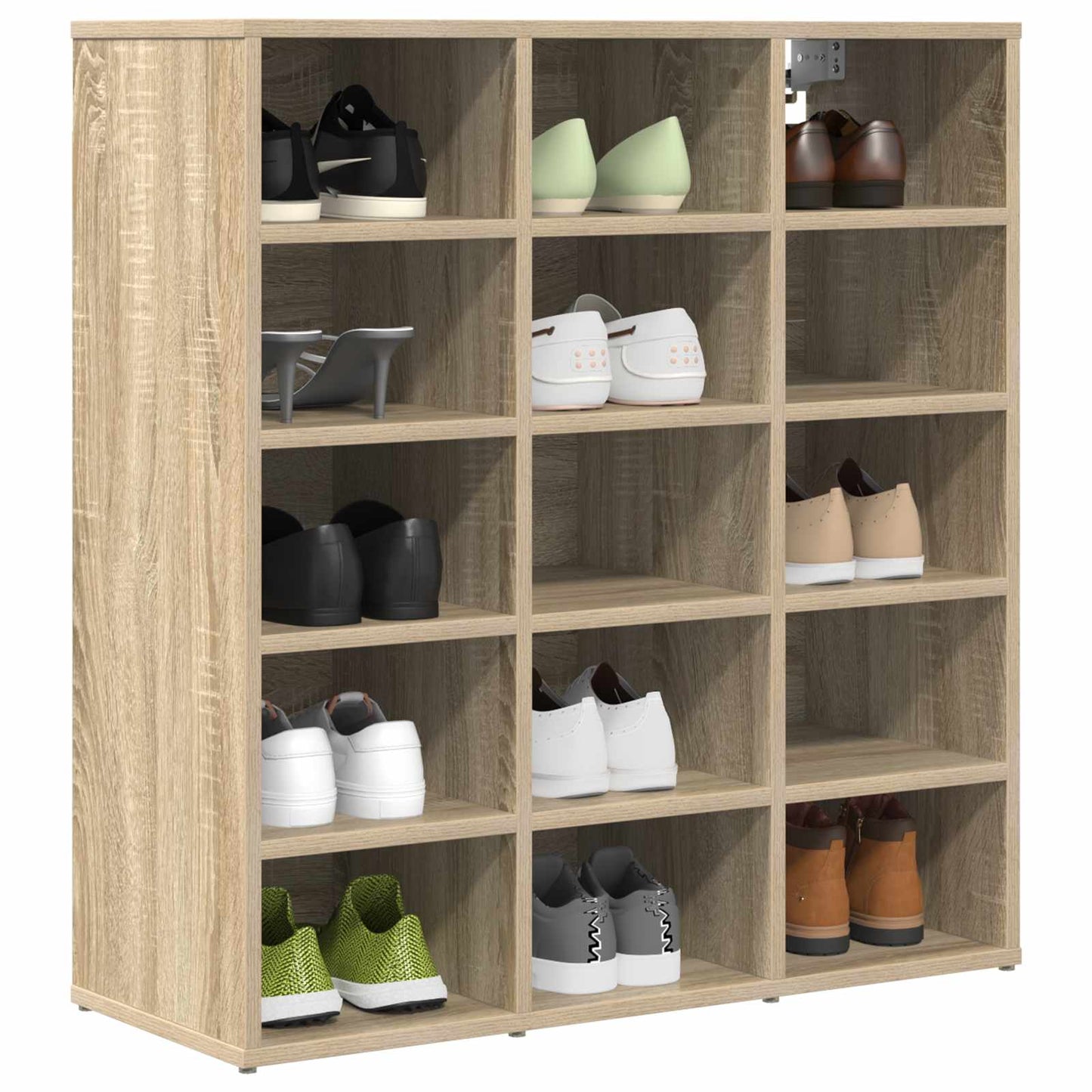 vidaXL Shoe Cabinet 77.5 x 30 x 83.5 cm Engineered Wood Sonoma Oak