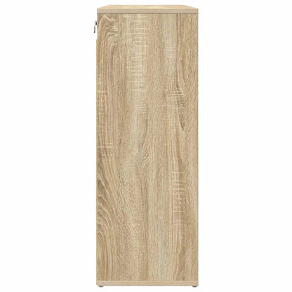vidaXL Shoe Cabinet 77.5 x 30 x 83.5 cm Engineered Wood Sonoma Oak