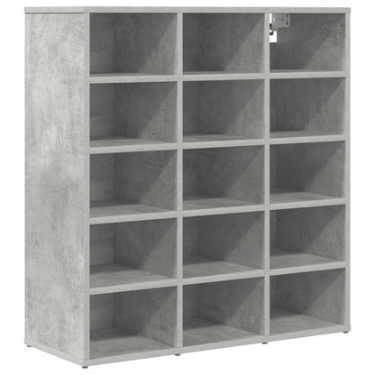 vidaXL Shoe Cabinet 77.5 x 30 x 83.5 cm Engineered Wood Concrete grey