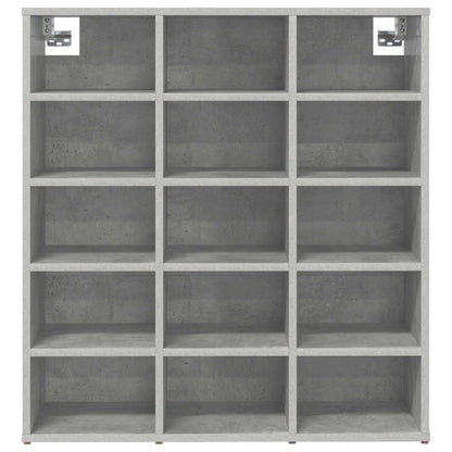 vidaXL Shoe Cabinet 77.5 x 30 x 83.5 cm Engineered Wood Concrete grey