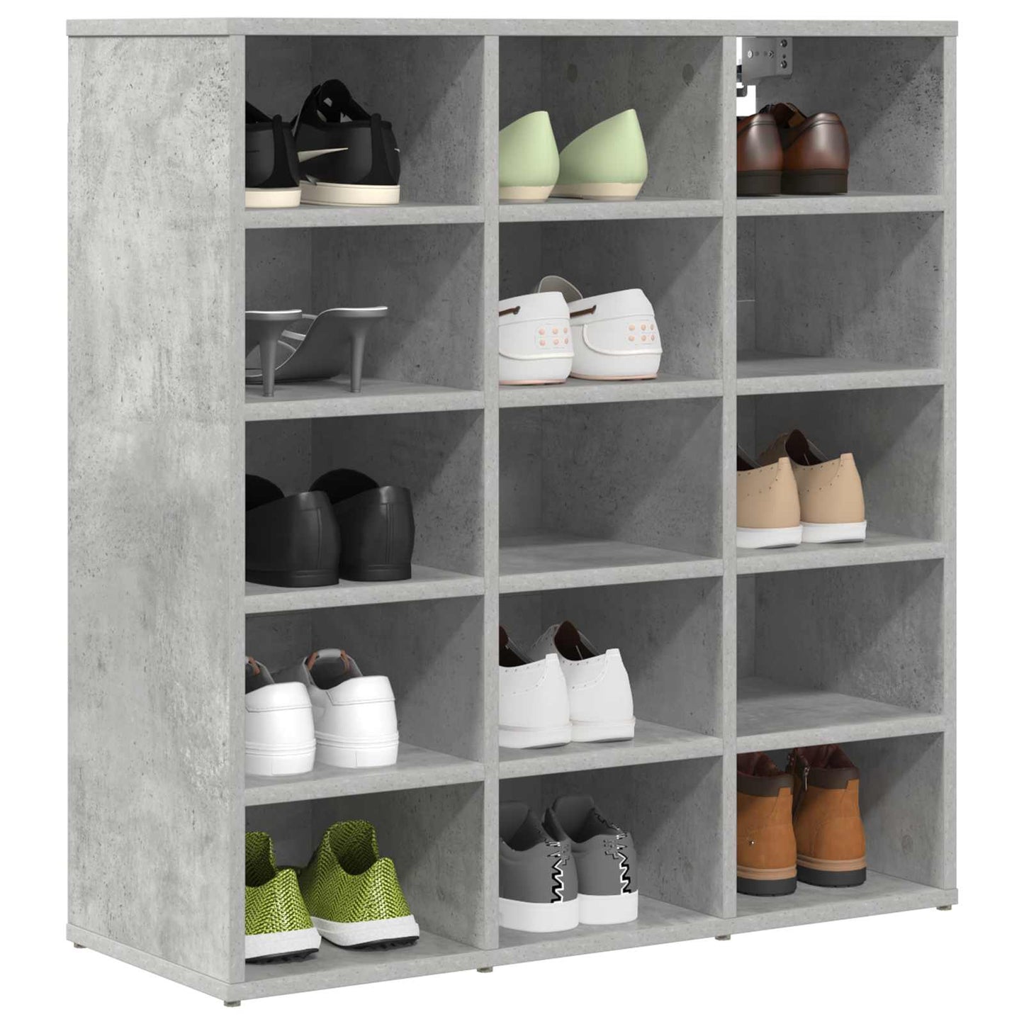 vidaXL Shoe Cabinet 77.5 x 30 x 83.5 cm Engineered Wood Concrete grey