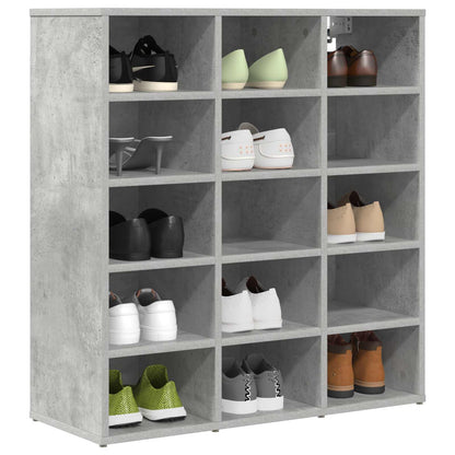 vidaXL Shoe Cabinet 77.5 x 30 x 83.5 cm Engineered Wood Concrete grey