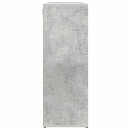 vidaXL Shoe Cabinet 77.5 x 30 x 83.5 cm Engineered Wood Concrete grey